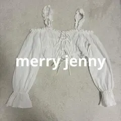 merry jenny メリージェニー オフショル 長袖 ブラウス ショート丈のサムネイル