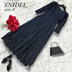 美品◆SNIDEL◆パワショルオケレース ドレス ワンピース 0　818E
