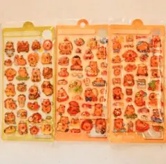 カピバラボンボンウォーターシール３枚セット