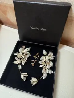 ウェディングスタイル 花モチーフ ピアス(イヤリング)