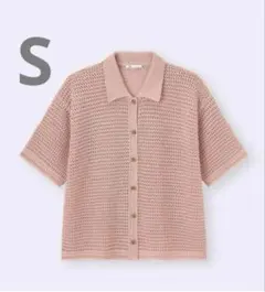 新品★GU★スカシアミニットシャツ　Sピンク