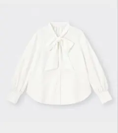 ビッグポウダイブラウス（リボン付き）オフホワイト