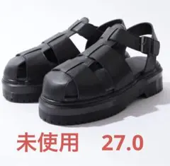 新品未使用　MONOMART厚底サンダル 27.0 ブラックのサムネイル