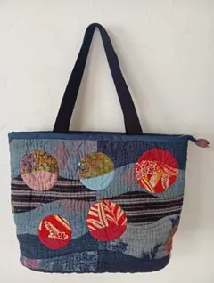 ★美品★　手作りパッチワークバック