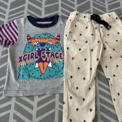 X-girl Stages Tシャツ パンツ セット 90cmのサムネイル