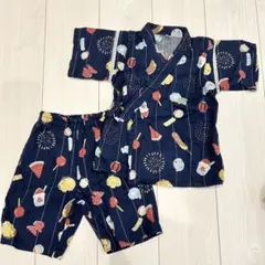 après les cours 甚平 110cm ネイビー