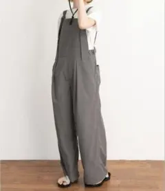かぐれ　コットンルーズサロペット　2023 パンツ　オールインワン　カーキ かぐれ コットンルーズサロペット 2023 パンツ オールインワン カーキ