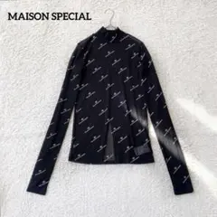 MAISON SPECIAL メゾンスペシャル　ラバープリントメッシュトップス