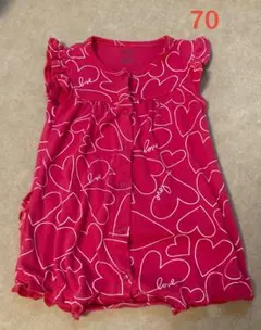 Carter's ロンパース ハート柄 ピンク 70cm