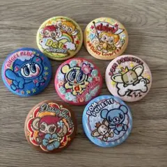 ナルミヤキャラクターズ　刺繍缶バッジビスケット　7点セット