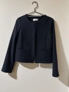 【美品】Index ノーカラージャケット ネイビー　Mサイズ