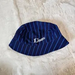 埼玉西武ライオンズ バケットハット ネイビー ストライプ 野球 帽子