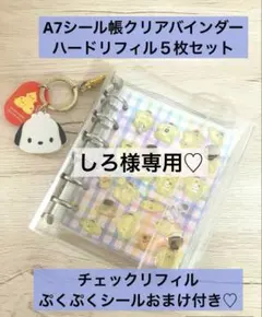 クリスマスSALE⭐️A7シール帳　バインダー　ソフトリフィル10枚 シルバー