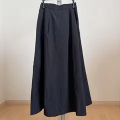 ハニーズ LUSSO GLACIER 撥水ロングフレアスカート S 黒 きれいめ