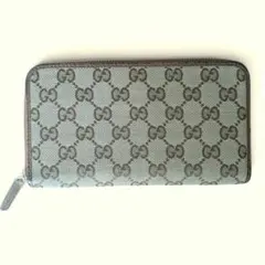 GUCCI グッチ GGキャンバス ラウンドファスナー 長財布 販売証明書付き