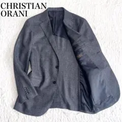 【未使用級】クリスチャンオラーニ テーラードジャケット LL チェック 洗える