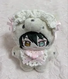 いつぬい ぬい ぬい服 スタイ ヘッドドレス ピンク×ホワイト 編み物 かぎ編み