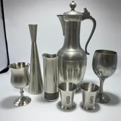 スイス製vintage ピューターの水差し　ポット 50'S ヴィンテージ スイス製 ジャグ 水差し ピューター ピッチャー