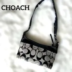 COACHコーチ ショルダーバッグ　キャンバス シグネチャー ワンショルダー黒