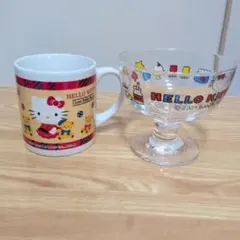 ハローキティ マグカップとデザートグラス　2021年 2006年