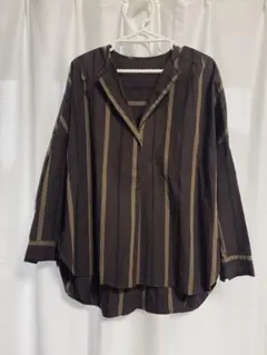 JOURNAL STANDARD ブラウンストライプ 長袖シャツ