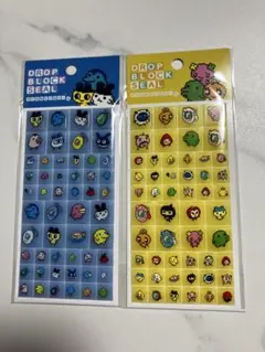 たまごっち ドロップブロックシール タイルみたいなシール タイルシール　青　黄色
