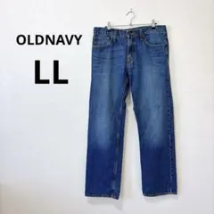 オールドネイビー デニムパンツ ストレート 32 青 綿 カジュアル お出かけのサムネイル