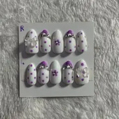 【即購入OK】現品ネイル 量産型 韓国　ワンホン　フレンチ　地雷系　ネイルチップ