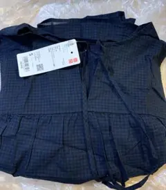 UNIQLO ネイビー ライトコットン　ノースリーブワンピース S