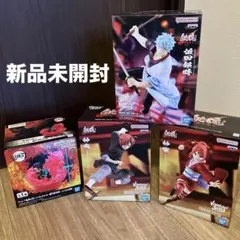 銀魂　銀時&神楽&神威フィギュア、鬼滅の刃　炭治郎フィギュアライト　4点セット