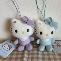サンリオキャラクターズ パステルベビーマスコット 水色紫ハローキティSanrio