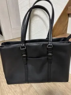 ブラック ビジネスバッグ 合成皮革