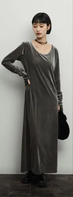 ベロアロングワンピース