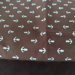 ブラウンアンカー柄 コットン生地 裁縫 パッチワーク いかり柄