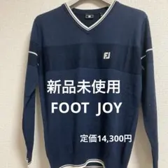 新品未使用　FootJoy Vネック ニット セーター ネイビー Mのサムネイル