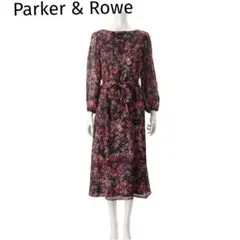 Parker&Rowe パーカーアンドロウ 花柄ロングシアーワンピース Mサイズ