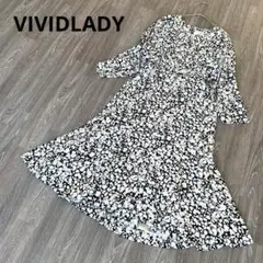 ビビッドレディー VIVIDLADY ロングワンピース 長袖 カシュクール