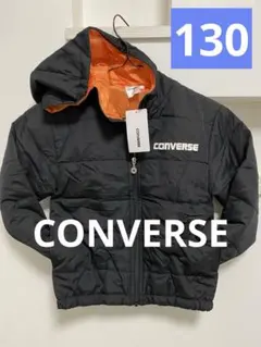 CONVERSE 中綿コート ジャンパー　ブラック/オレンジ 130センチ