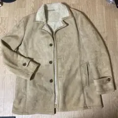 UNIQLO フェイクムートンジャケット ベージュ XL 汚れ