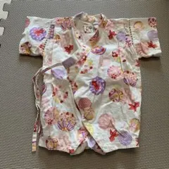 くろわっさんすべべ　手毬ホワイト　70サイズ　甚平　女の子用 ロンパース