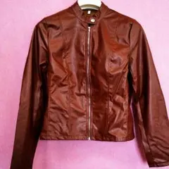 合皮　ジャケット ブラウン Ｌ　新品