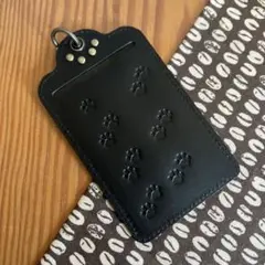 ICカードケース 肉球　ハンドメイド　レザークラフト　パスケース　革