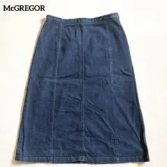 McGREGOR デニムスカート ひざ丈 Aライン ブルー マックレガーのサムネイル