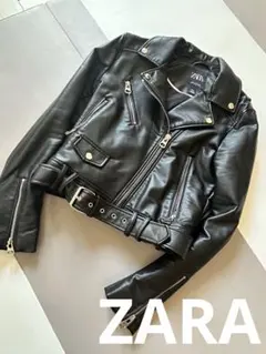 ZARA ブラック ライダースジャケット