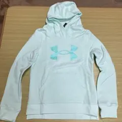 新品アンダーアーマー　フード付きパーカー ミント　ジュニアMサイズ 2