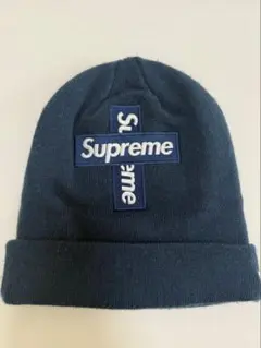 Supremeクロスボックス ネイビー ビーニー