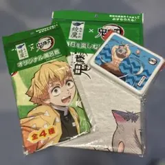鬼滅の刃 景品　伊之助　レジャーシート、風呂敷、折りたたみランチボックスセット