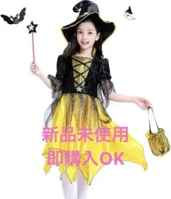 魔女 コスプレ キッズ ハロウィン ワンピース デビル 魔女 デビル ドレス 5
