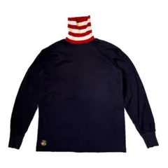 90s POLO RALPH LAUREN ロンT 紺 S タートルネック 古着