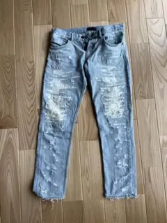 DIESEL BLACK GOLD ダメージデニムパンツ 32のサムネイル